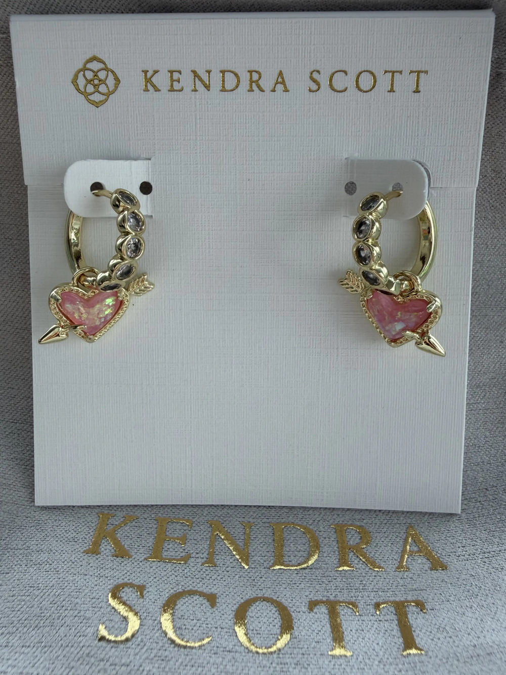 Kendra Scott Pink Heart Earrings